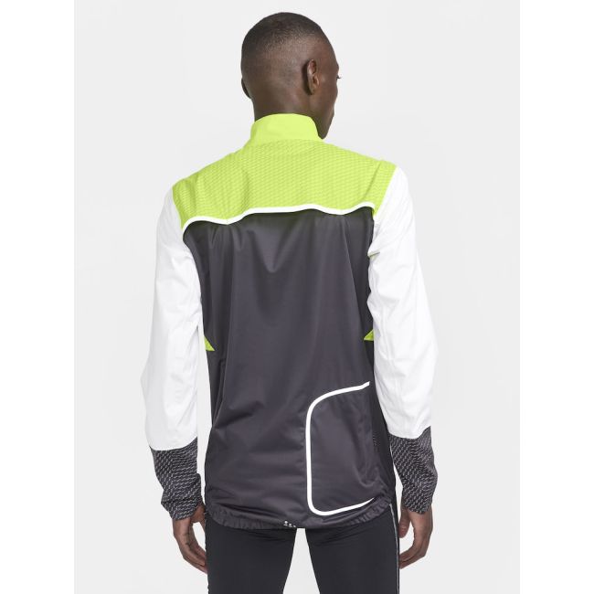 Craft ADV Bike Hydro Lumen Jacket – Geacă de ploaie de ciclism reflectorizantă - Galben