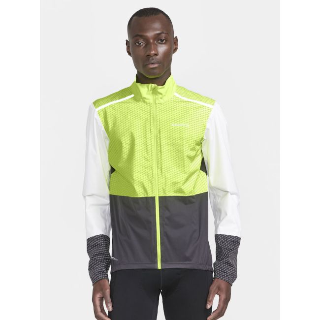 Craft ADV Bike Hydro Lumen Jacket – Geacă de ploaie de ciclism reflectorizantă - Galben