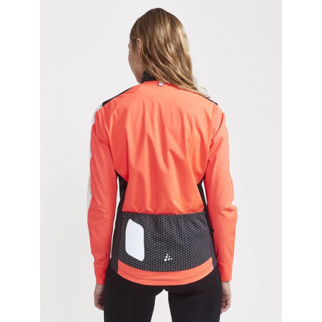 Craft ADV Bike Subz Lumen Jacket W – Geacă de ciclism izolată reflectorizantă - Portocaliu cu alb