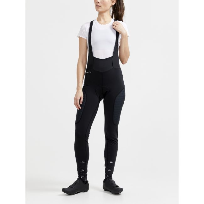 Craft ADV Bike Subz Lumen Bib Tights W – Colanți de ciclism cu bretele, reflectorizanți - Negru