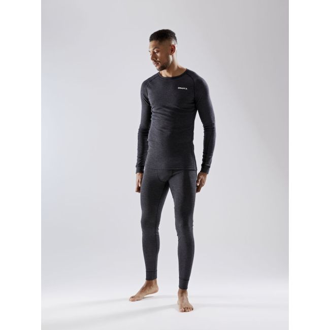 Craft Core Wool Merino LS Tee – Bluză strat de bază cu lână merinos - Negru