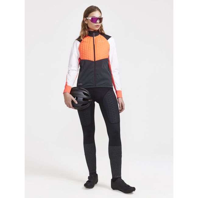 Craft ADV Bike Subz Lumen Jacket W – Geacă de ciclism izolată reflectorizantă - Portocaliu cu alb