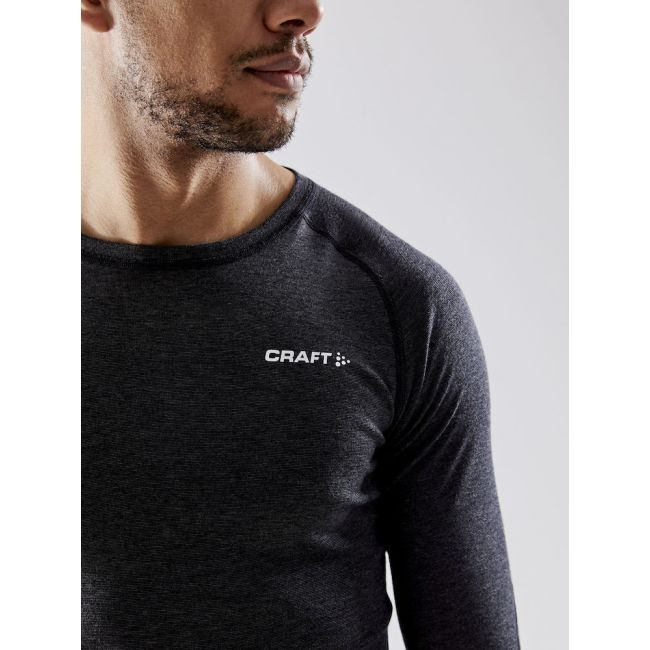 Craft Core Wool Merino LS Tee – Bluză strat de bază cu lână merinos - Negru