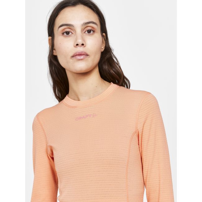 Craft PRO Wool Extreme X LS W – Bluză strat de bază cu lână merinos - Portocaliu