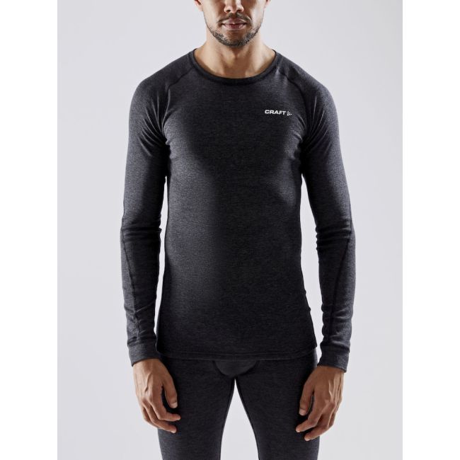 Craft Core Wool Merino LS Tee – Bluză strat de bază cu lână merinos - Negru