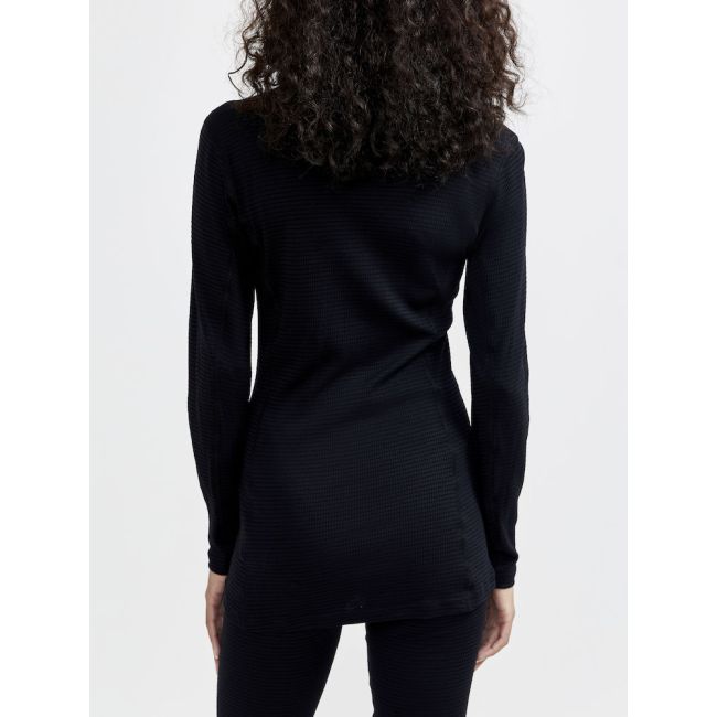 Craft PRO Wool Extreme X LS W – Bluză strat de bază cu lână merinos - Negru