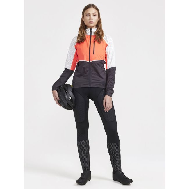 Craft ADV Bike Hydro Lumen Jacket W – Geacă de ploaie de ciclism reflectorizantă - Portocaliu