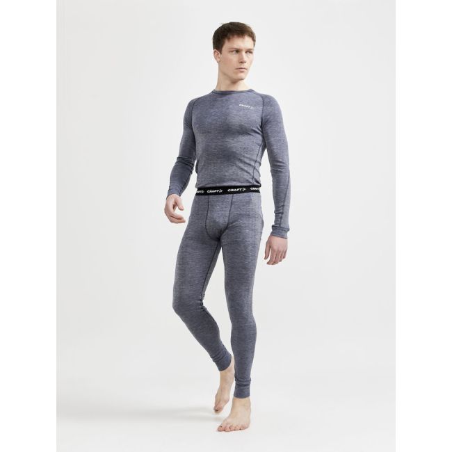 Craft Core Wool Merino LS Tee – Bluză strat de bază cu lână merinos - Albastru închis