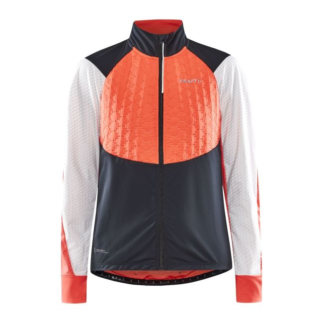 Craft ADV Bike Subz Lumen Jacket W – Geacă de ciclism izolată reflectorizantă - Portocaliu cu alb