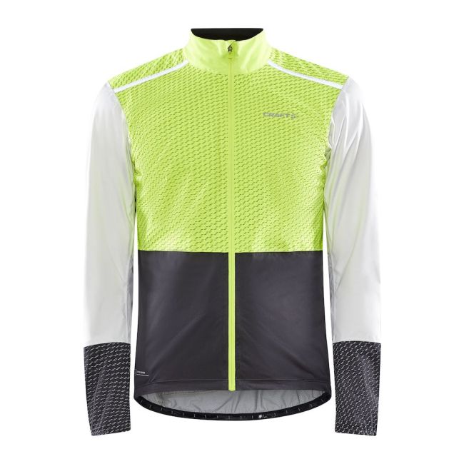 Craft ADV Bike Hydro Lumen Jacket – Geacă de ploaie de ciclism reflectorizantă - Galben