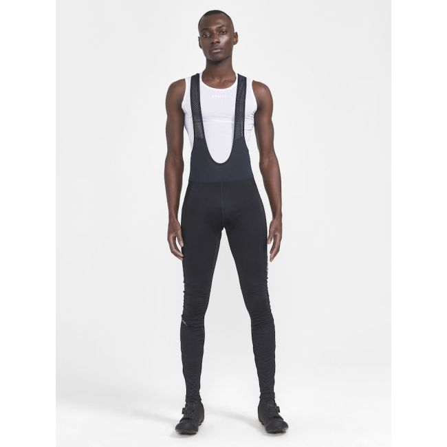 Craft ADV Bike Subz Lumen Bib Tights – Colanți de ciclism cu bretele, reflectorizanți - Negru