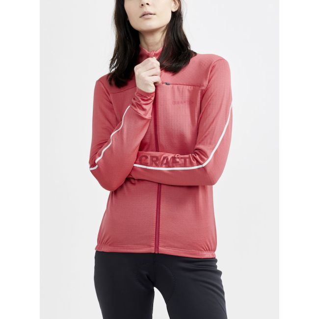 Craft Core Bike Subz LS Jersey W – Tricou de ciclism cu mânecă lungă, izolat - Roșu