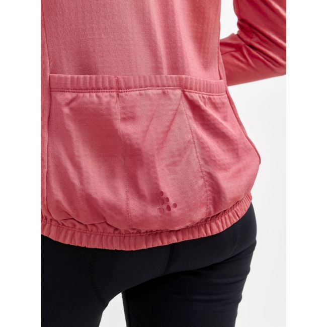 Craft Core Bike Subz LS Jersey W – Tricou de ciclism cu mânecă lungă, izolat - Roșu
