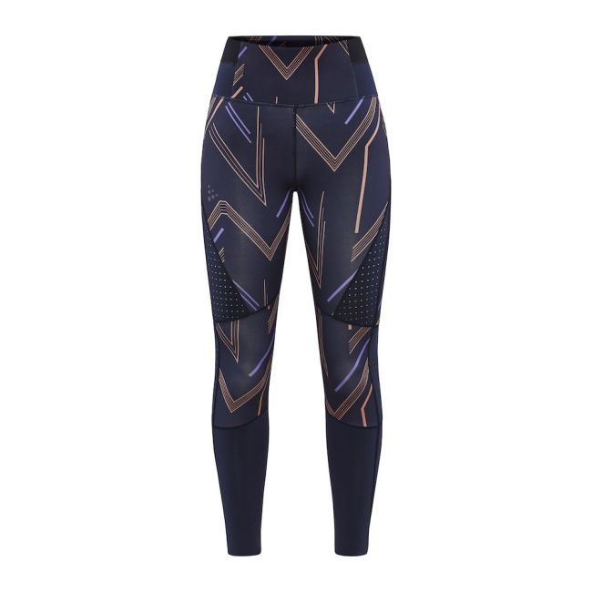 Craft PRO Hit Blocked Tights W – Colanți de antrenament - Albastru închis cu model
