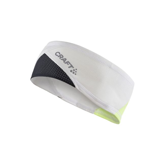 Craft ADV Lumen Fleece Headband – Bentiță de antrenament reflectorizantă - Alb