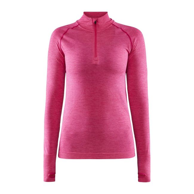 Craft Core Dry Active Comfort HZ W – Bluză strat de bază cu fermoar scurt - Roz