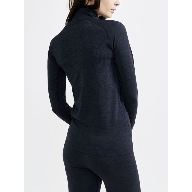 Craft Core Dry Active Comfort HZ W – Bluză strat de bază cu fermoar scurt - Negru
