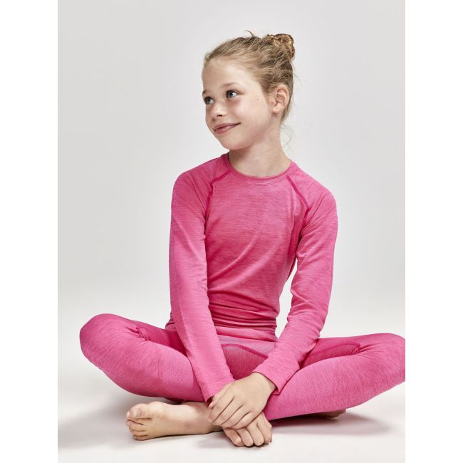 Craft Core Dry Active Comfort Pant Junior – Pantaloni strat de bază pentru copii - Roz (B738000)
