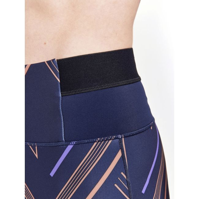 Craft PRO Hit Blocked Tights W – Colanți de antrenament - Albastru închis cu model