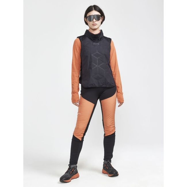 Craft ADV Subz Tights 2 W – Colanți izolați de alergare pentru iarnă - Negru cu portocaliu