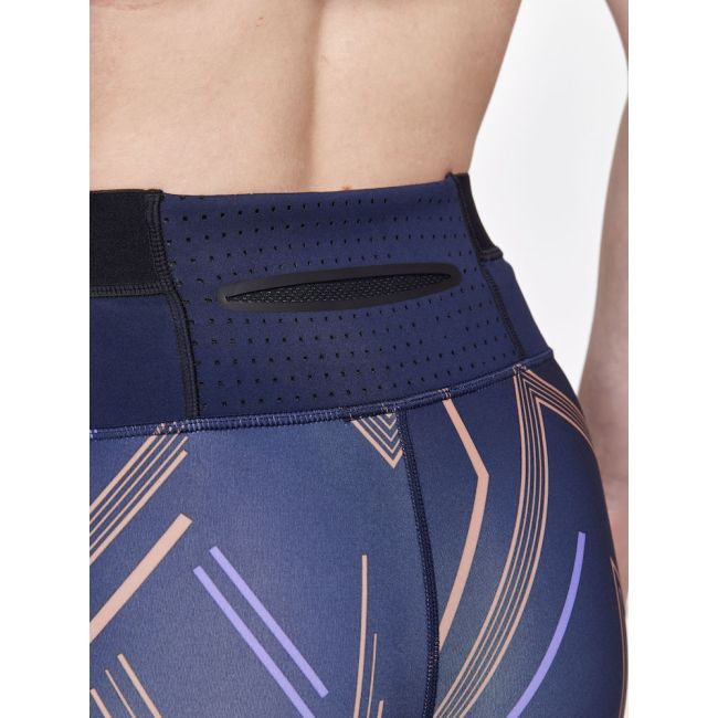 Craft PRO Hit Blocked Tights W – Colanți de antrenament - Albastru închis cu model