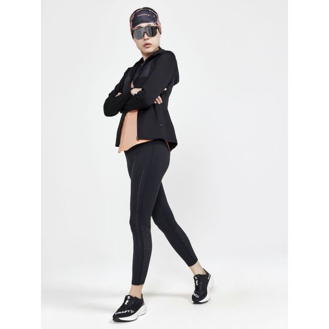 Craft ADV Essence Jersey Hood Jacket W – Hanorac sport cu fermoar - Negru