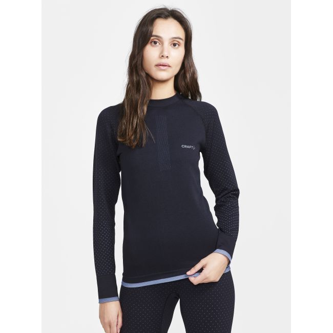 Craft ADV Warm Intensity LS W – Bluză strat de bază caldă - Negru