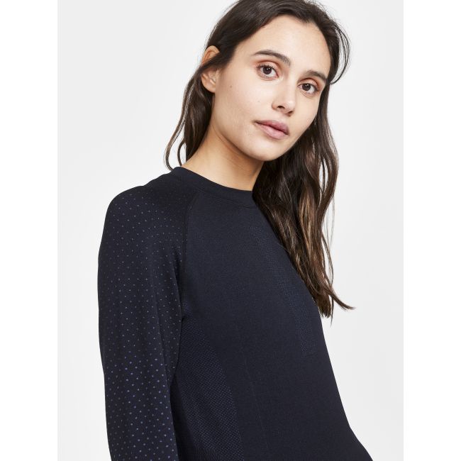 Craft ADV Warm Intensity LS W – Bluză strat de bază caldă - Negru