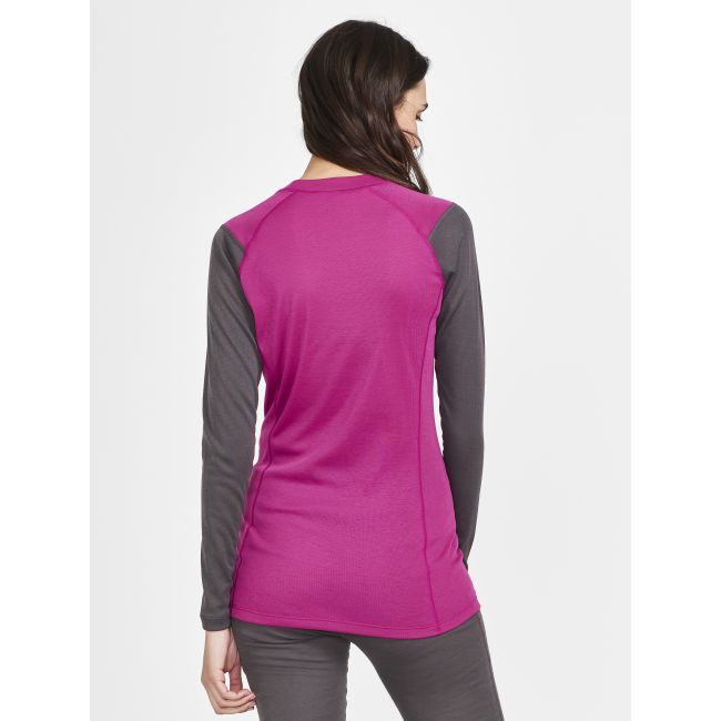 Craft Core Warm Baselayer LS Tee W – Bluză strat de bază caldă - Roz