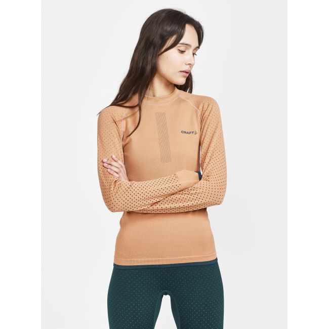 Craft ADV Warm Intensity LS W – Bluză strat de bază caldă - Portocaliu