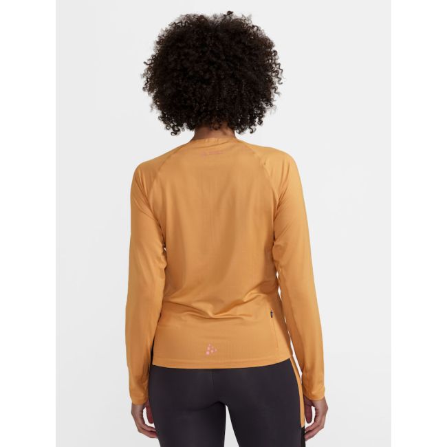 Craft PRO Trail Wind LS Tee W – Bluză de alergare trail anti-vânt - Portocaliu