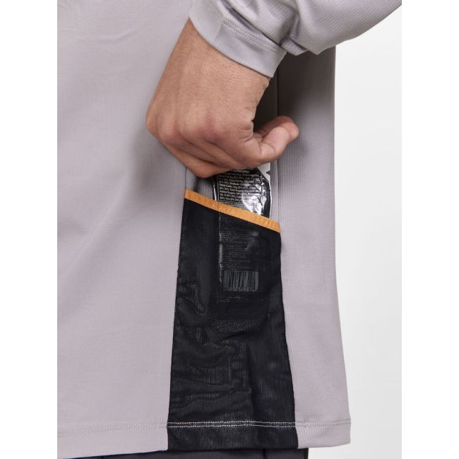Craft PRO Trail Wind LS Tee – Bluză de alergare trail anti-vânt - Gri