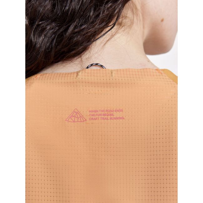 Craft PRO Trail SS Tee W – Tricou de alergare trail ușor - Portocaliu