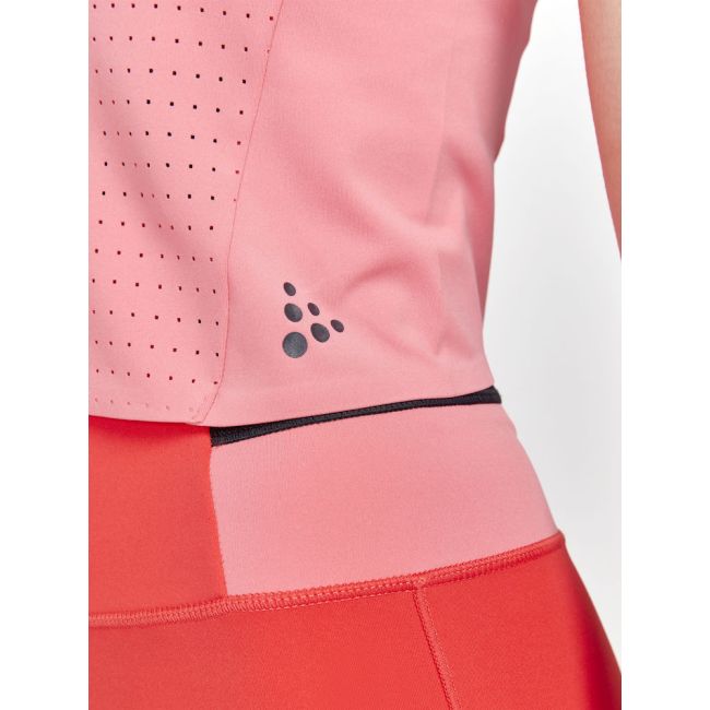 Craft ADV Hit Perforated Tank W – Top scurt perforat de antrenament - Roșu