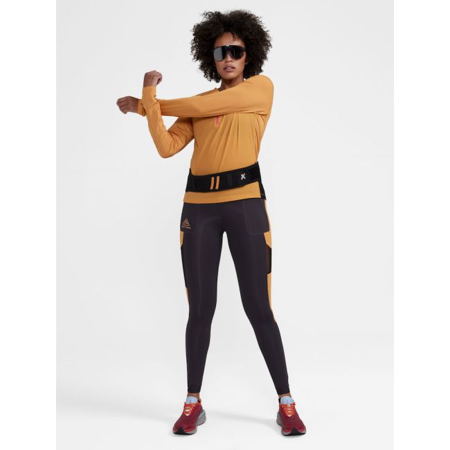 Craft PRO Trail Wind LS Tee W – Bluză de alergare trail anti-vânt - Portocaliu