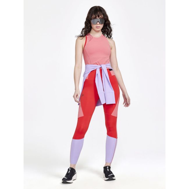 Craft ADV Hit Perforated Tank W – Top scurt perforat de antrenament - Roșu
