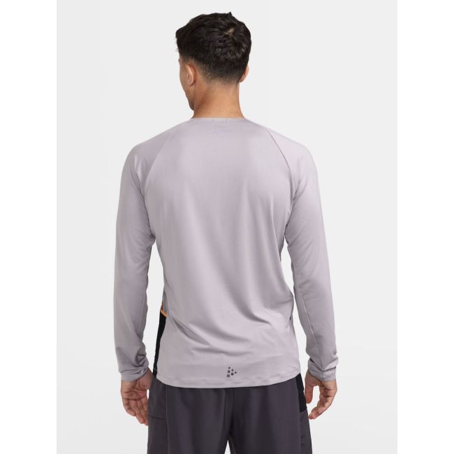 Craft PRO Trail Wind LS Tee – Bluză de alergare trail anti-vânt - Gri