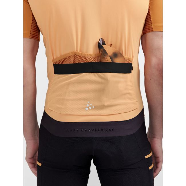 Craft PRO Gravel SS Jersey – Tricou de ciclism gravel pro - Portocaliu