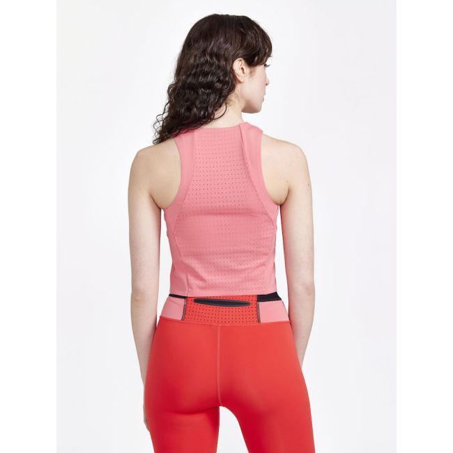 Craft ADV Hit Perforated Tank W – Top scurt perforat de antrenament - Roșu