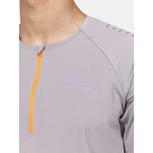 Craft PRO Trail Wind LS Tee – Bluză de alergare trail anti-vânt - Gri