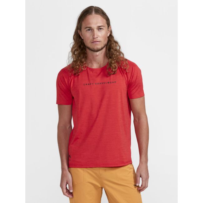 Craft ADV Gravel SS Tee – Tricou de ciclism gravel - Roșu