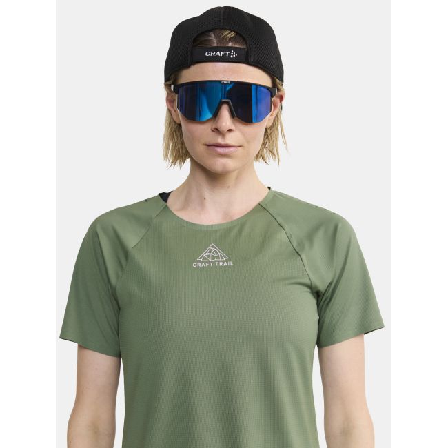 Craft PRO Trail SS Tee W – Tricou de alergare trail ușor - Verde