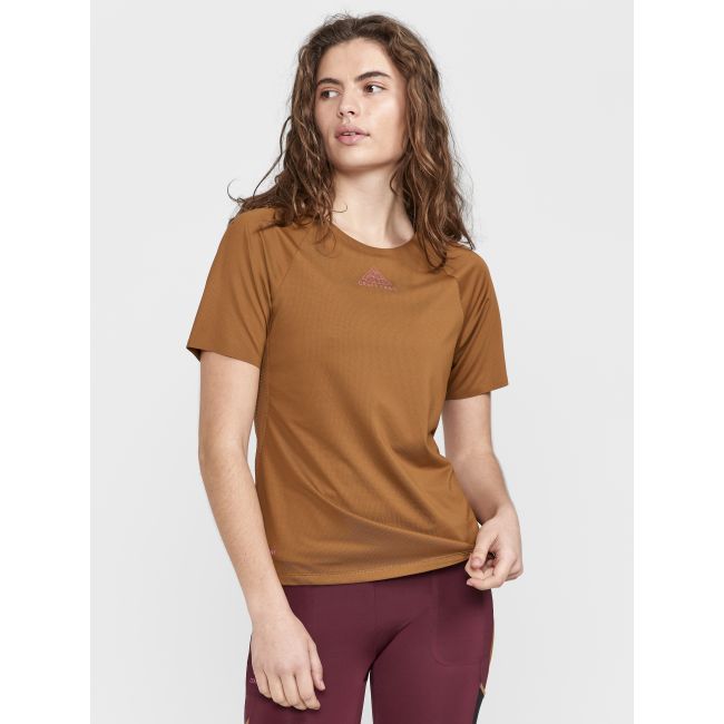 Craft PRO Trail SS Tee W – Tricou de alergare trail ușor - Maro