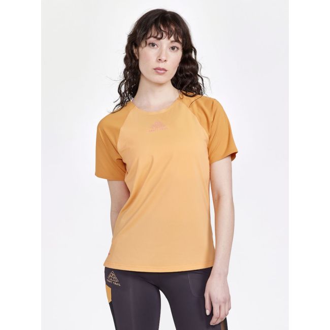 Craft PRO Trail SS Tee W – Tricou de alergare trail ușor - Portocaliu