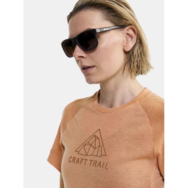 Craft ADV Trail Wool SS Tee W – Tricou de alergare trail cu lână - Maro (791200)