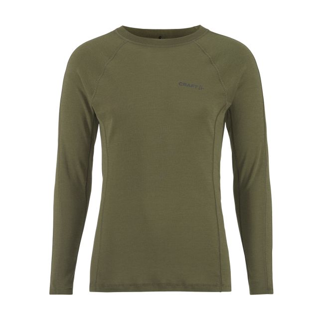 Craft ADV Wool Merino Rn LS – Bluză strat de bază cu lână merinos - Verde