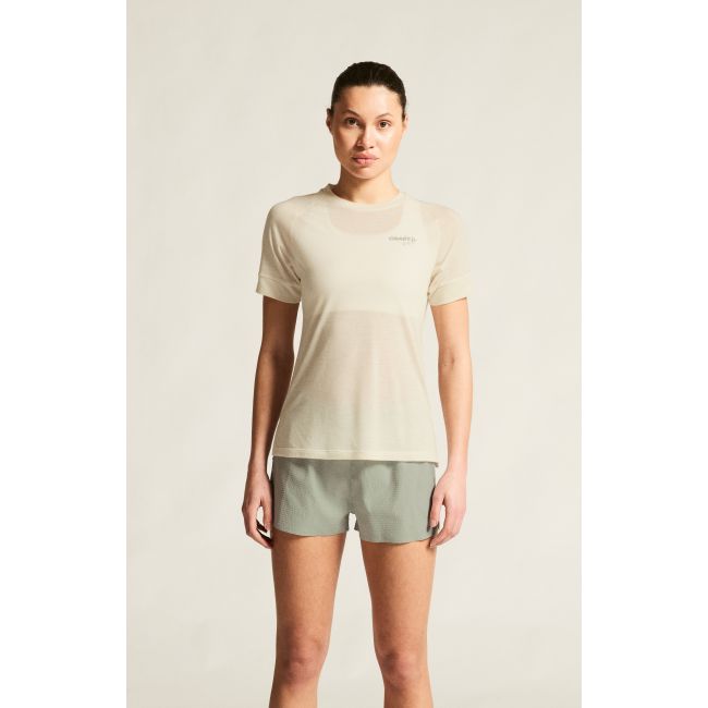 Craft ADV Trail Wool SS Tee W – Tricou de alergare trail cu lână - Alb