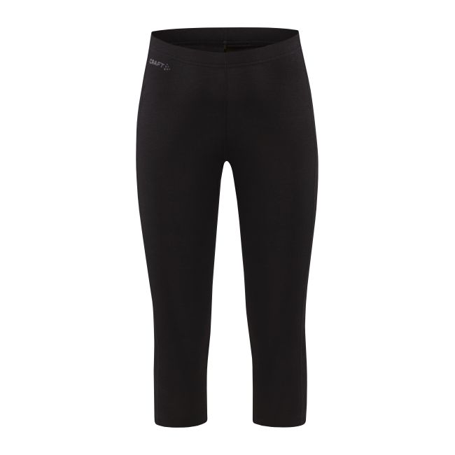 Craft ADV Wool Merino Knickers W – Pantaloni 3/4 strat de bază cu lână merinos - Negru