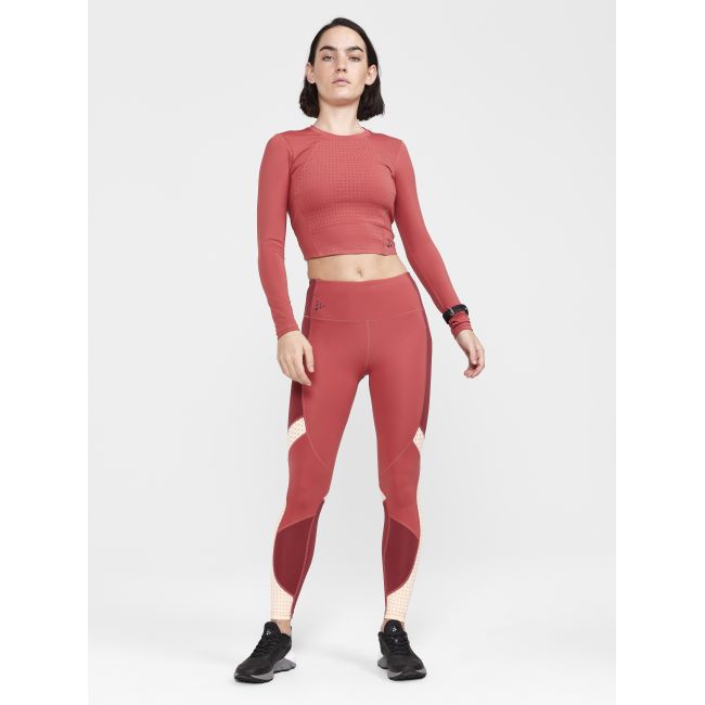 Craft ADV HIT Tights 2 W – Colanți de antrenament cu talie înaltă - Roșu