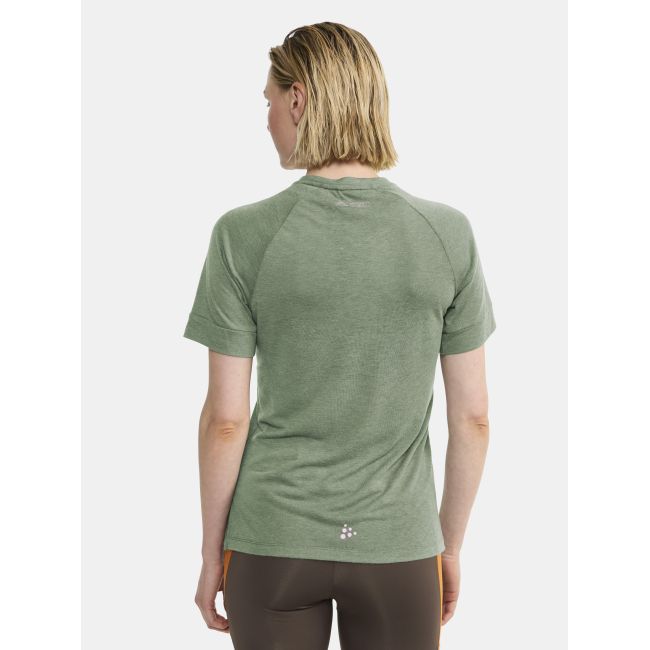 Craft ADV Trail Wool SS Tee W – Tricou de alergare trail cu lână - Verde